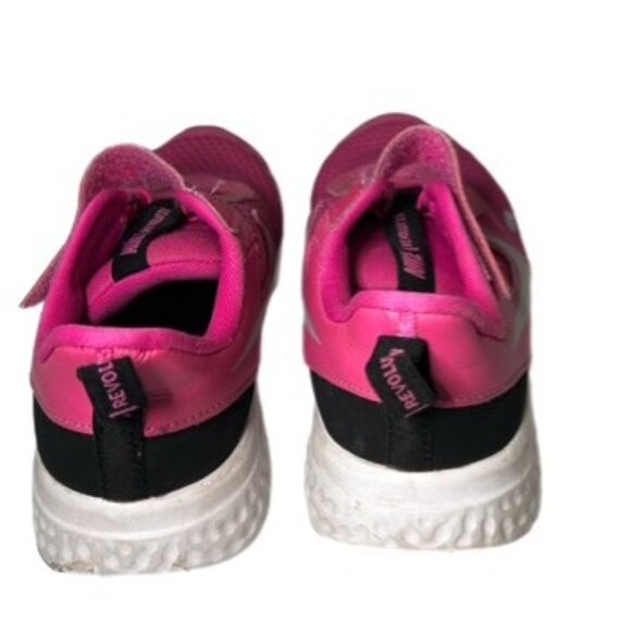 Nike Revolution Girl's Running Shoe Fuscia and Silver Size 1.5Y - Picture 5 of 8